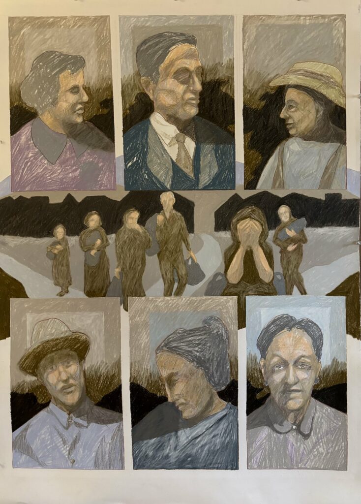 Six People - artwork by artist Jeffrey Berg in Washington DC
